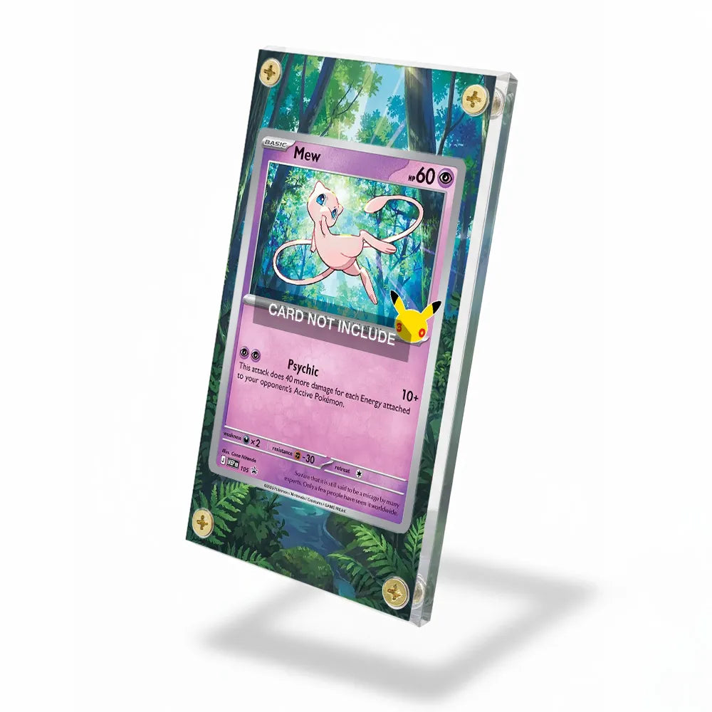 Mew 105 Promo MEP 30th Anniversary Extended Art Display Cases - Screws Case - Side View
