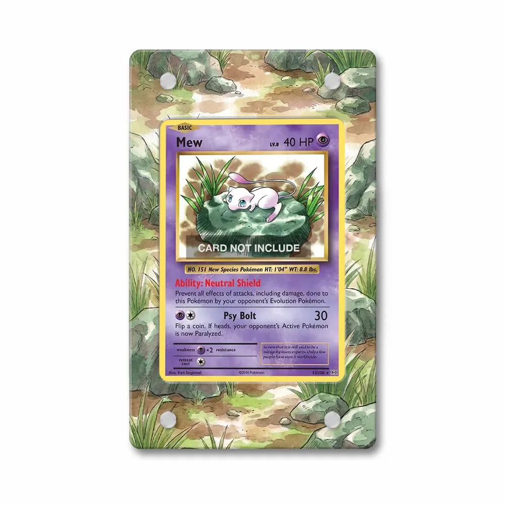 Mew 53-108 Holo Rare XY Evolutions Extended Art Display Cases - PSA Slab Case - Front View