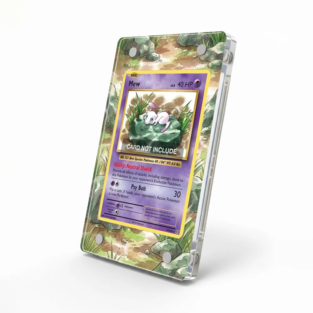 Mew 53-108 Holo Rare XY Evolutions Extended Art Display Cases - Magnetic Case - Side View
