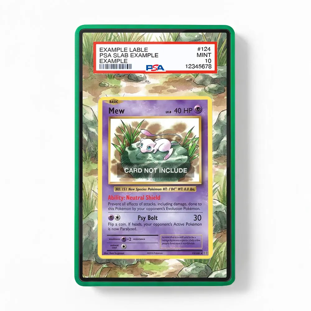 Mew 53-108 Holo Rare XY Evolutions Extended Art Display Cases - PSA Slab Case - Front View