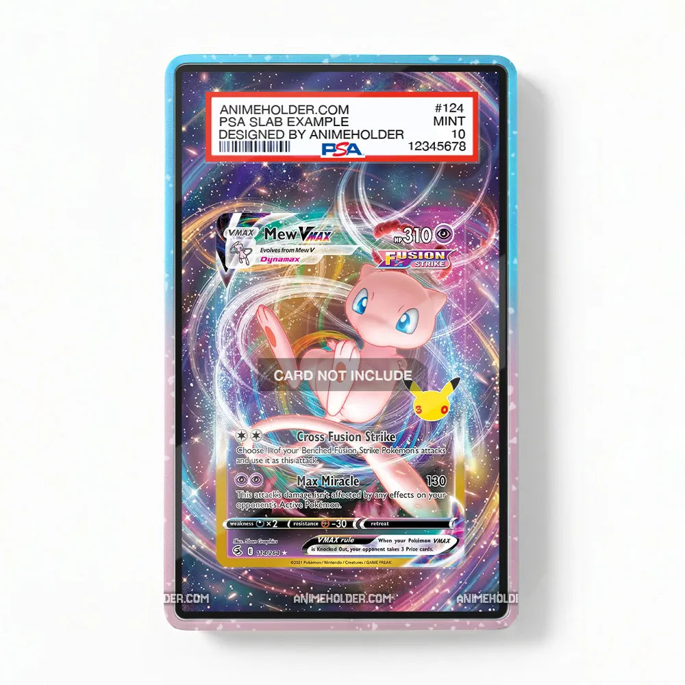 Mew VMAX 114-264 30th Anniversary Extended Art Display Cases - PSA Slab Case - Front View
