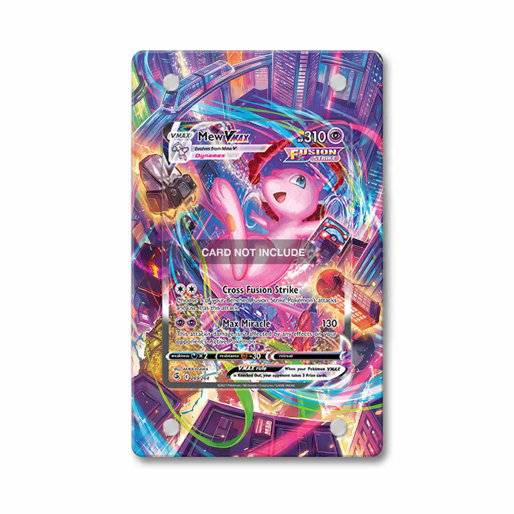 Mew VMAX 269-264 SIR SAR Fusion Strike Alternate Art Extended Art Pokemon Card Display Case