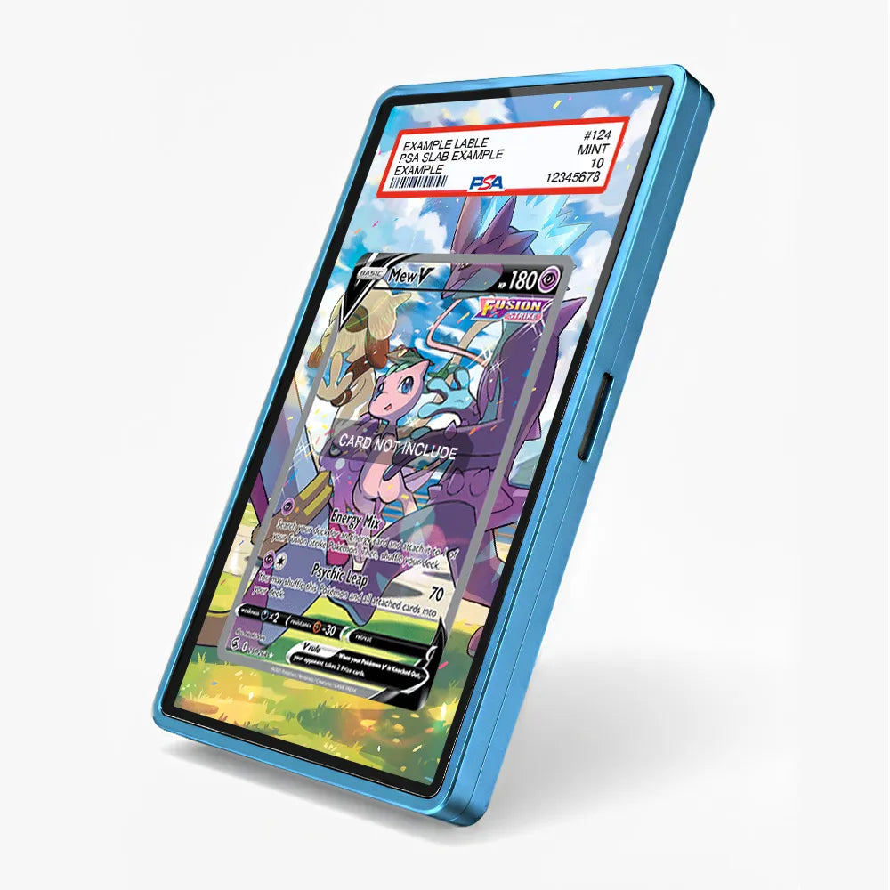 Mew V 251-264 SIR SAR Fusion Strike Alternate Art Extended Art Display Cases - PSA Slab Case - Side View