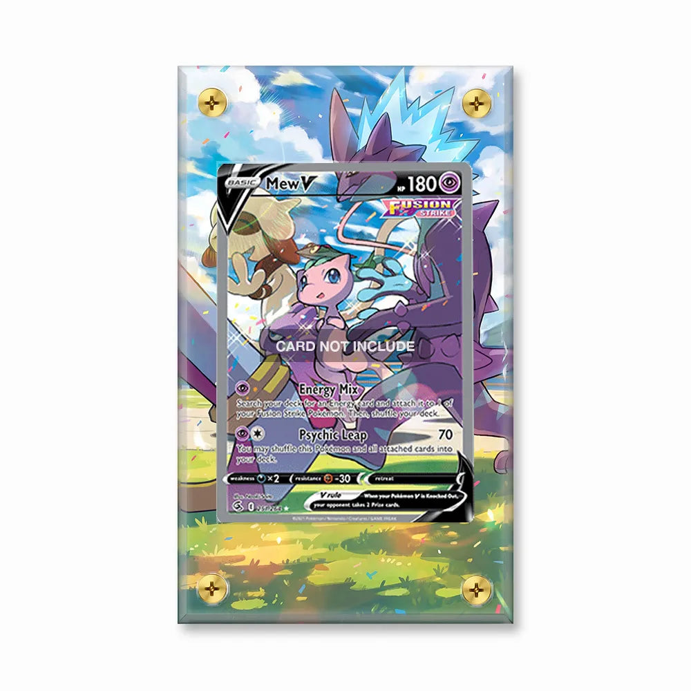 Mew V 251-264 SIR SAR Fusion Strike Alternate Art Extended Art Display Cases - Screws Case - Front View