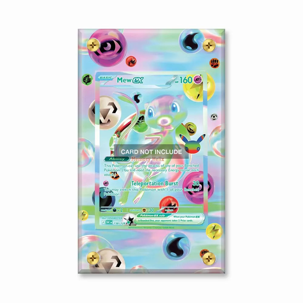 Mew ex 158-128 UR 30C 30th Anniversary Extended Art Display Cases - Screws Case - Front View
