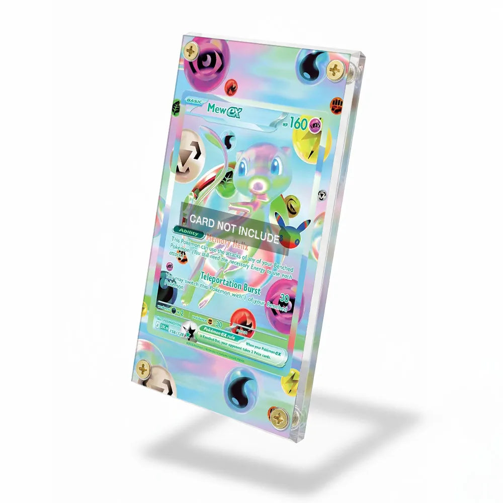Mew ex 158-128 UR 30C 30th Anniversary Extended Art Display Cases - Screws Case - Side View
