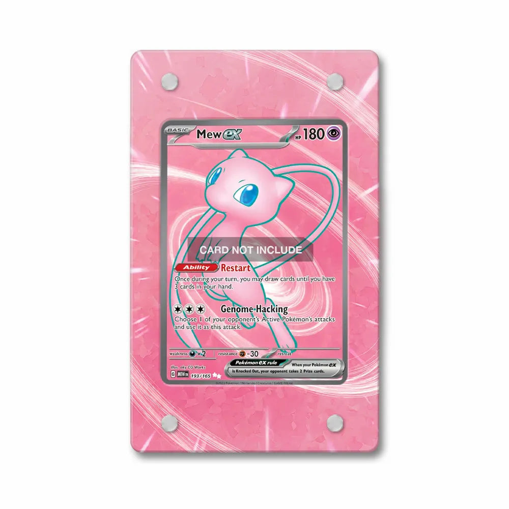 Mew ex 193-165 Scarlet & Violet SV2a 151 Extended Art Display Cases - Magnetic Case - Front View