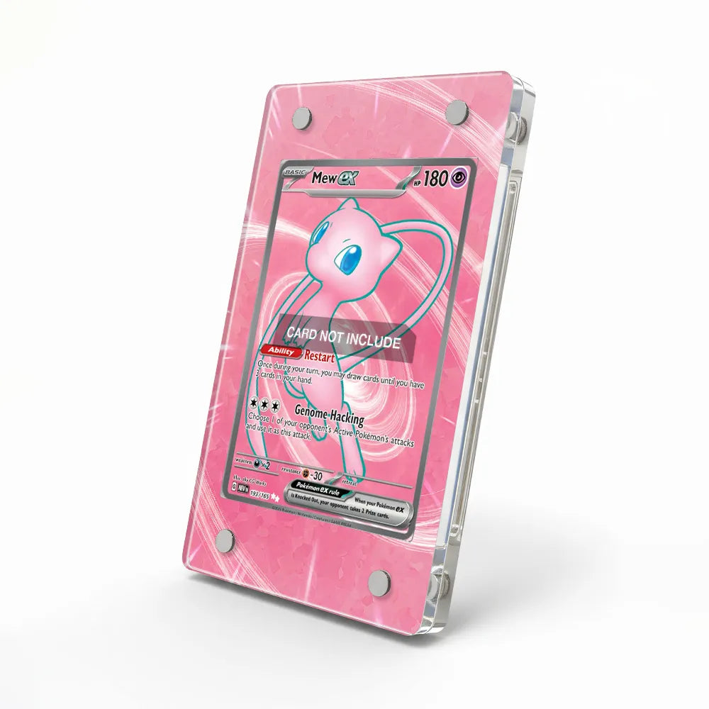 Mew ex 193-165 Scarlet & Violet SV2a 151 Extended Art Display Cases - Magnetic Case - Side View