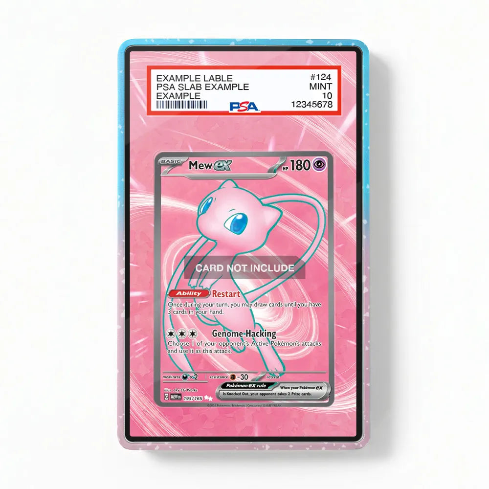 Mew ex 193-165 Scarlet & Violet SV2a 151 Extended Art Display Cases - PSA Slab Case - Front View