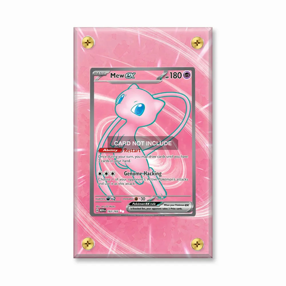 Mew ex 193-165 Scarlet & Violet SV2a 151 Extended Art Display Cases - Screws Case - Front View