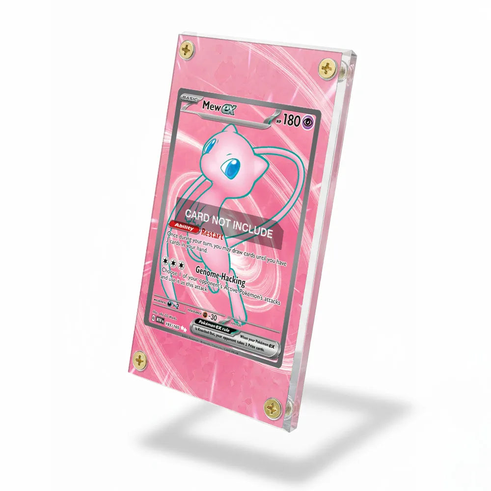 Mew ex 193-165 Scarlet & Violet SV2a 151 Extended Art Display Cases - Screws Case - Side View