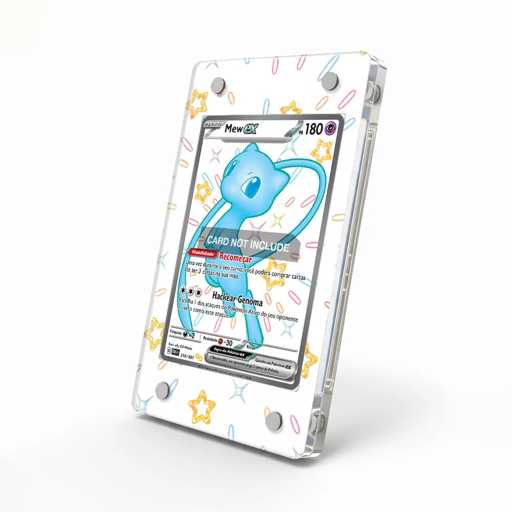 Mew ex 216-091 Paldean Fates Extended Art Display Cases - Magnetic Case - Side View