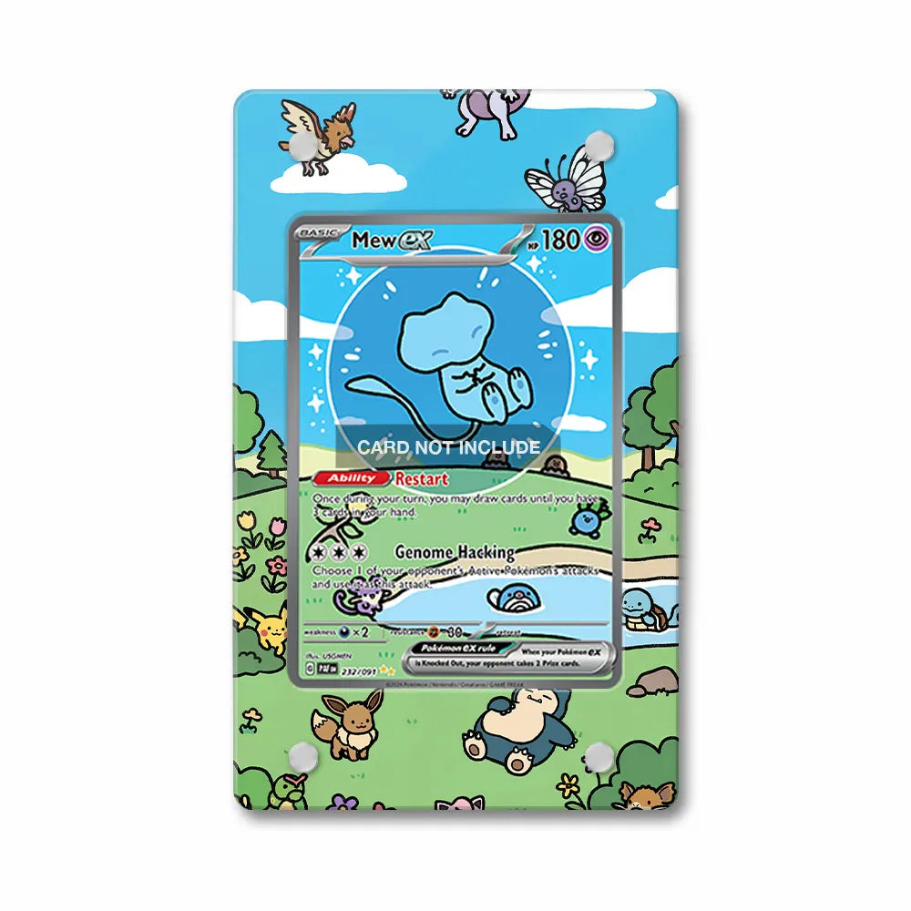 Mew ex 232-091 SIR SAR Paldean Fates Extended Art Display Cases - Magnetic Case - Front View