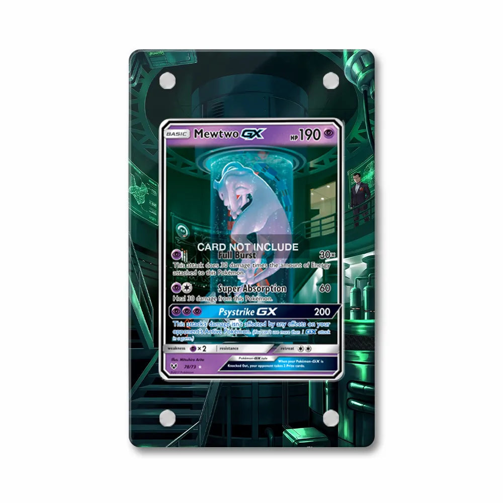 Mewtwo-GX 78-73 SIR SAR Shining Legends Alternate Art Extended Art Display Cases - Magnetic Case - Front View