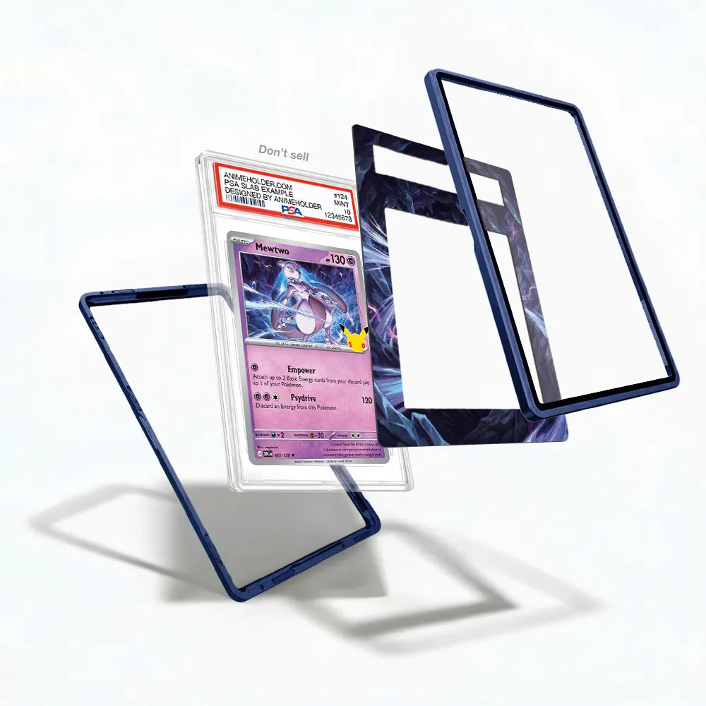 Mewtwo 063-124 30th Anniversary Pokemon Cards Extended Art Display Cases - PSA Slab Case - Detail View