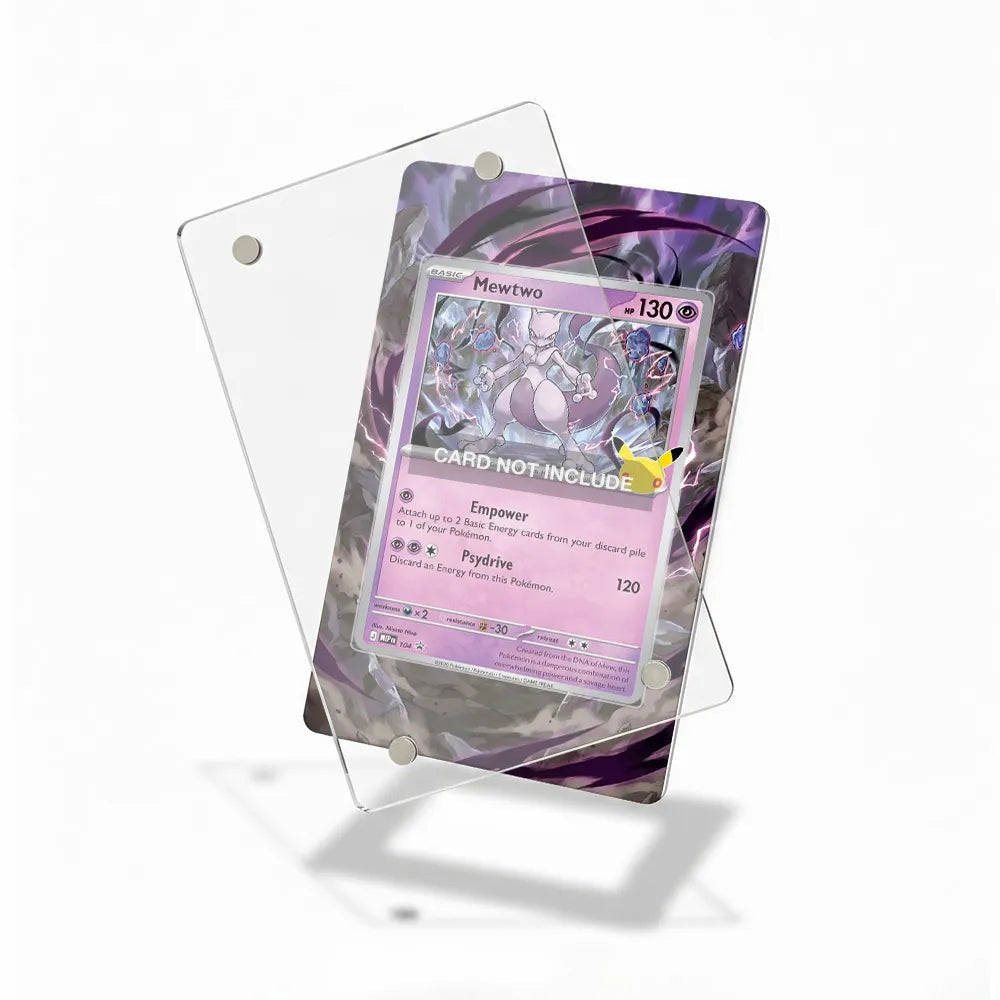 Mewtwo 104 Promo MEP 30th Anniversary Extended Art Display Cases - Magnetic Case - Detail View