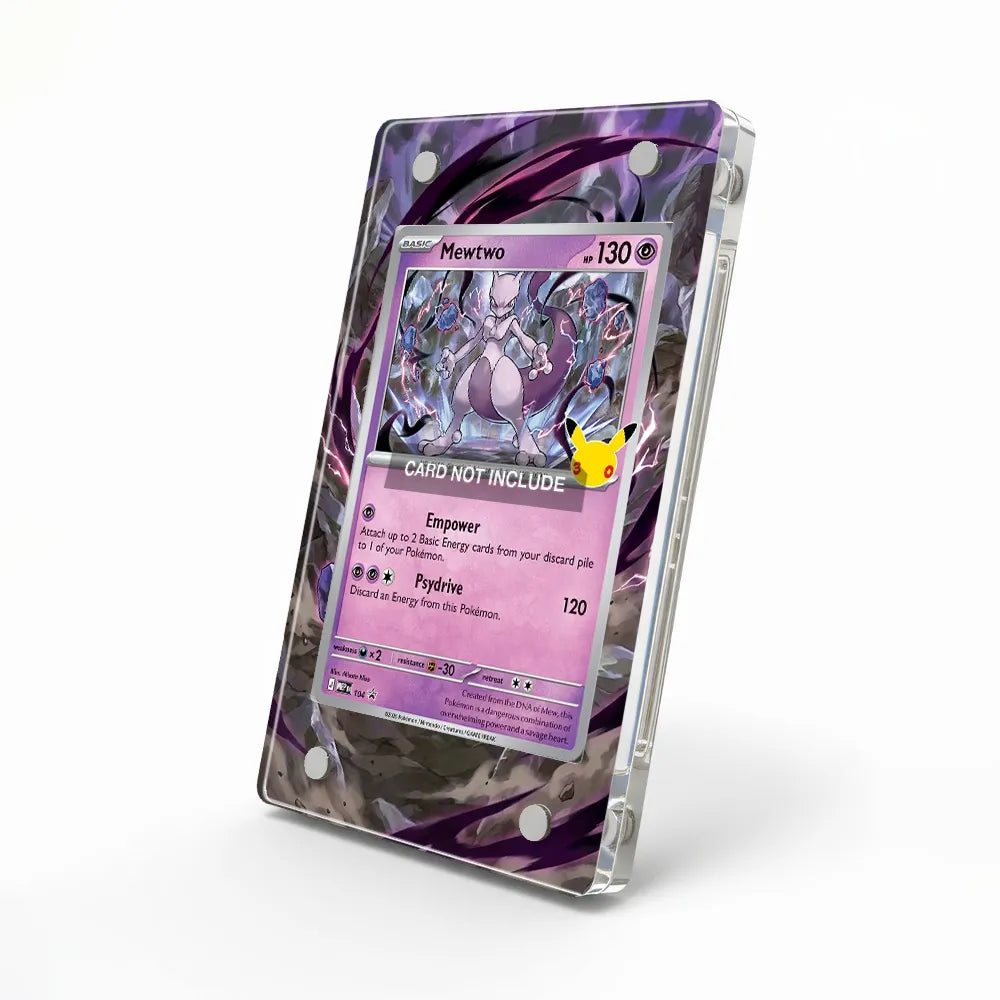 Mewtwo 104 Promo MEP 30th Anniversary Extended Art Display Cases - Magnetic Case - Side View