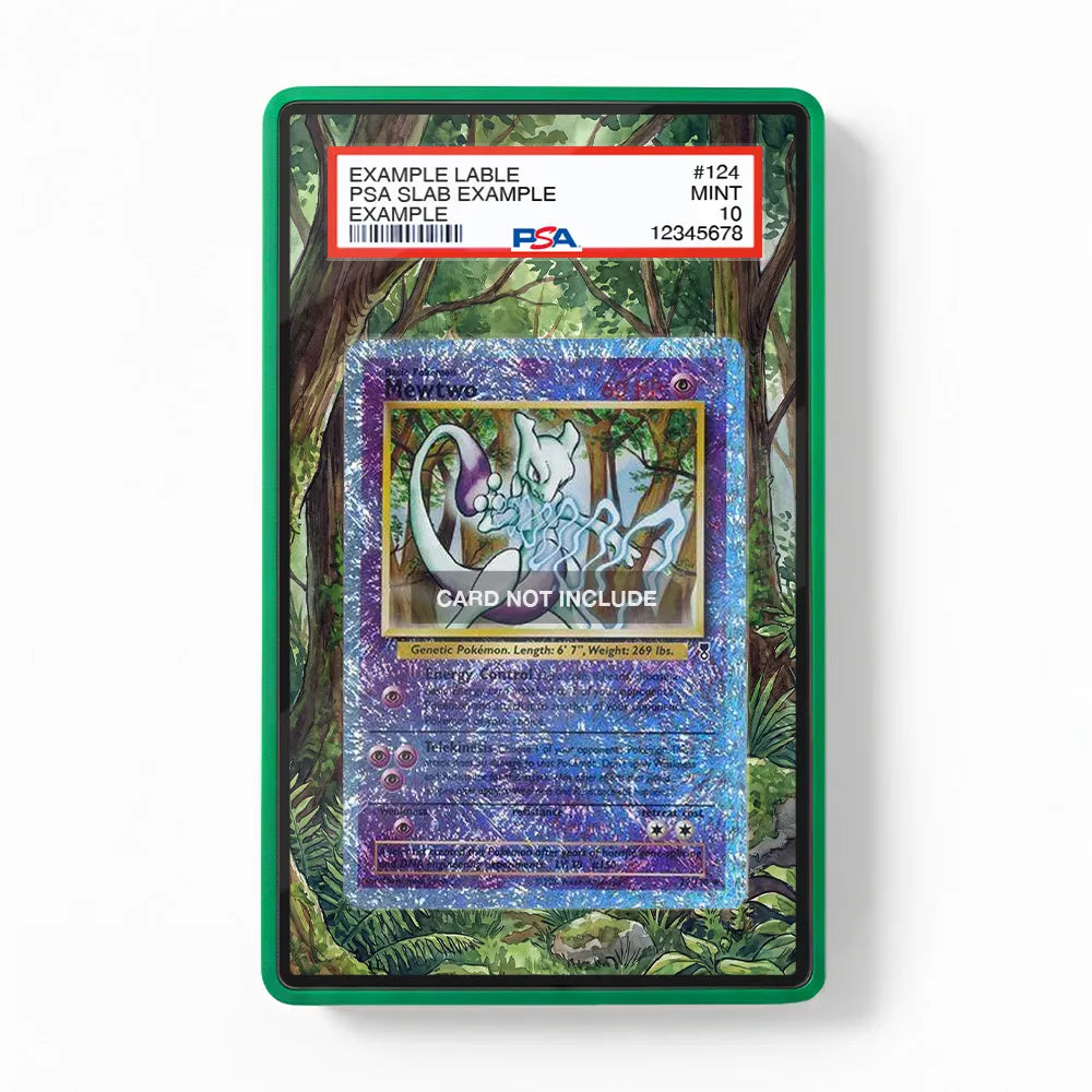Mewtwo 29-110 Reverse Holo Legendary Collection Extended Art Display Cases - PSA Slab Case - Front View