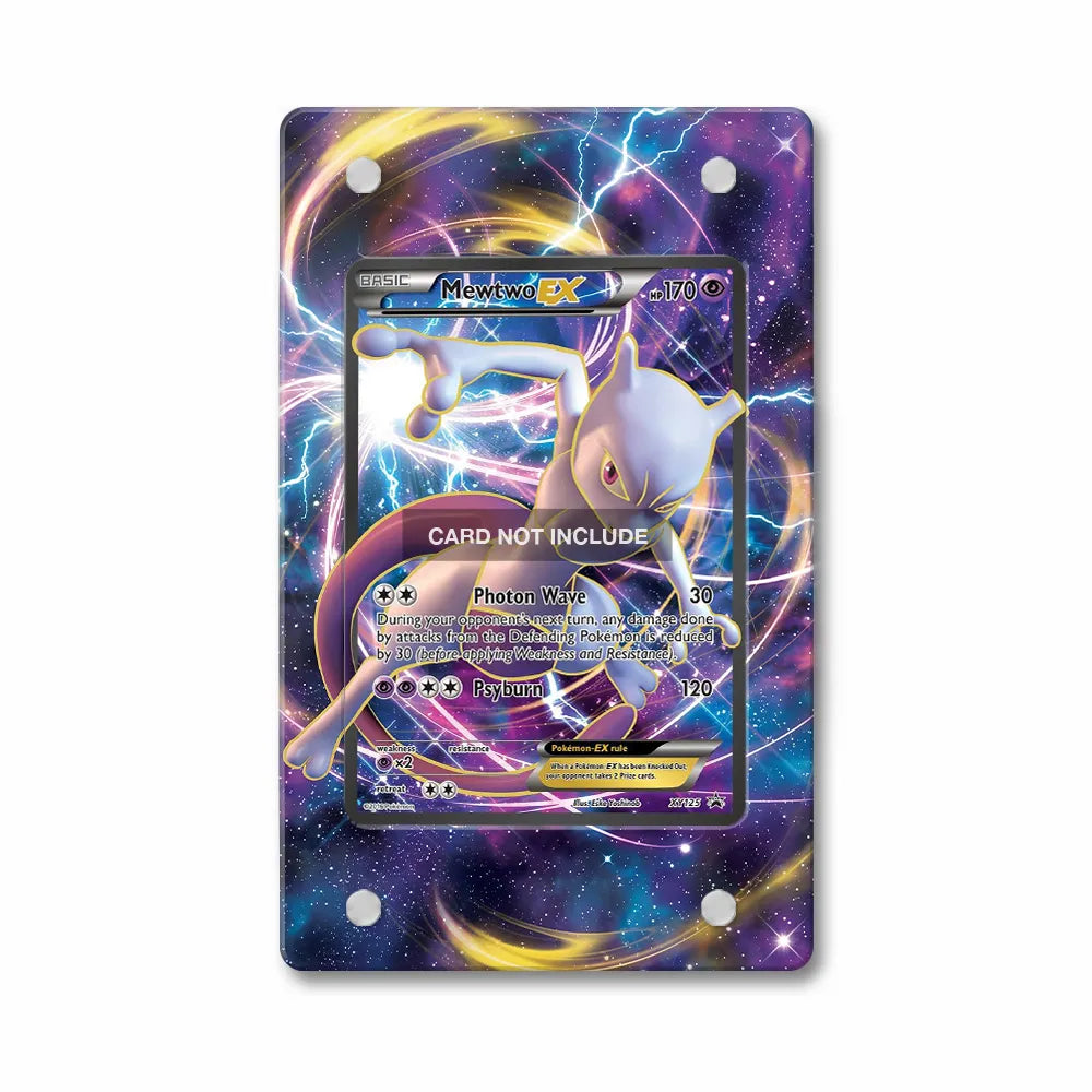 Mewtwo EX - XY125 - Black Star Promos Pokemon XY Promos Extended Art Display Cases - PSA Slab Case - Front View