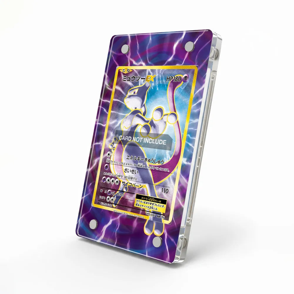 Mewtwo EX 095-087 SR CP6 Extended Art Display Cases - Magnetic Case - Side View