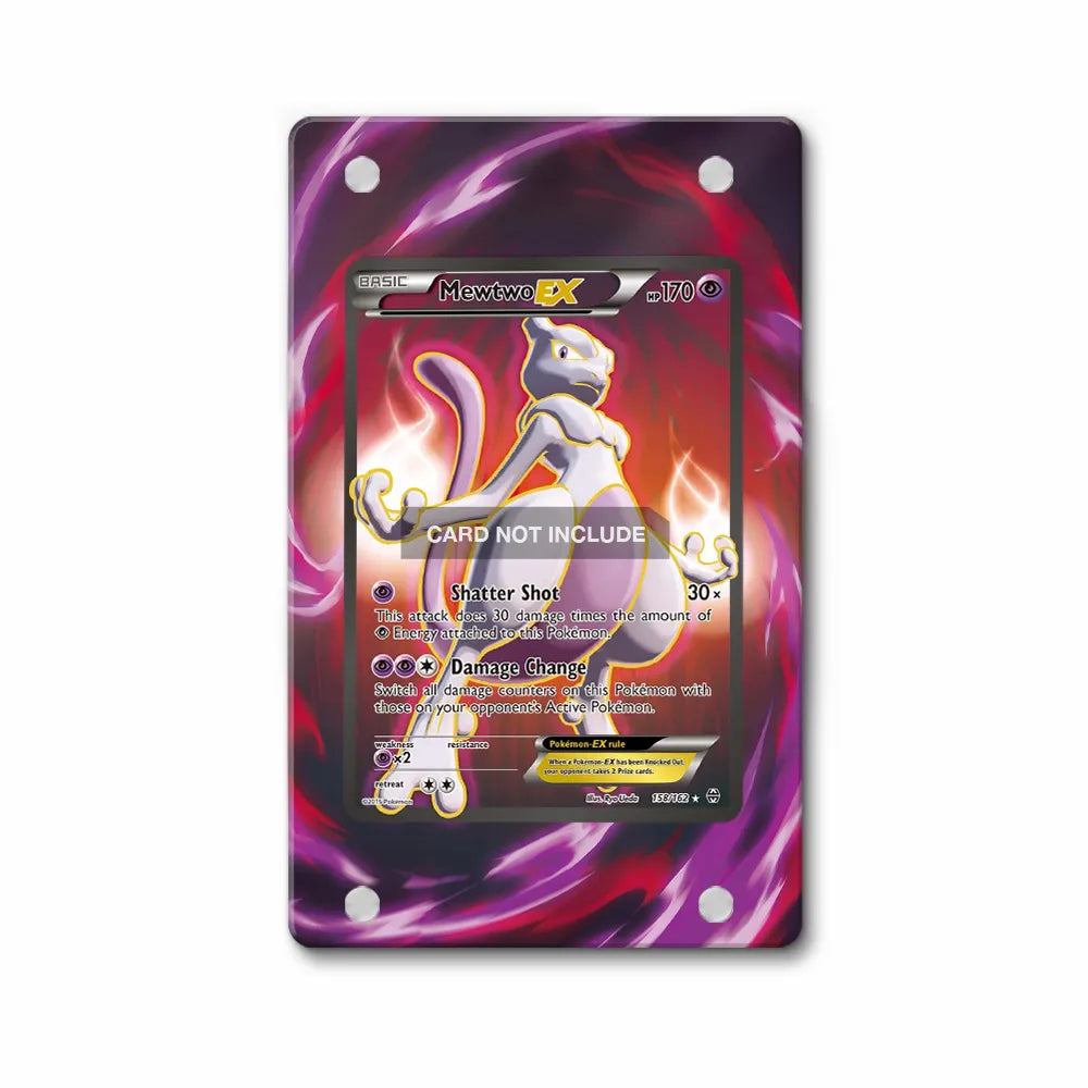 Mewtwo EX 158-162 Breakpoint Pokemon Cards Extended Art Display Cases - Magnetic Case - Front View