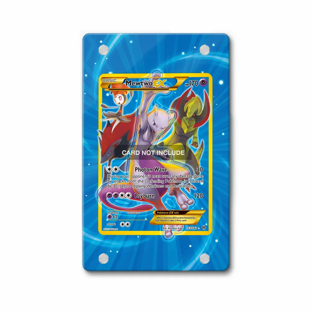 Mewtwo EX 163-162 BREAKthrough Pokemon Cards Extended Art Display Cases - Magnetic Case - Front View