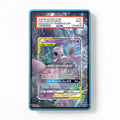 Mewtwo & Mew GX 71-236 19 Worlds Pokemon Cards Custom Art Display Cases - PSA Slab Case - Front View