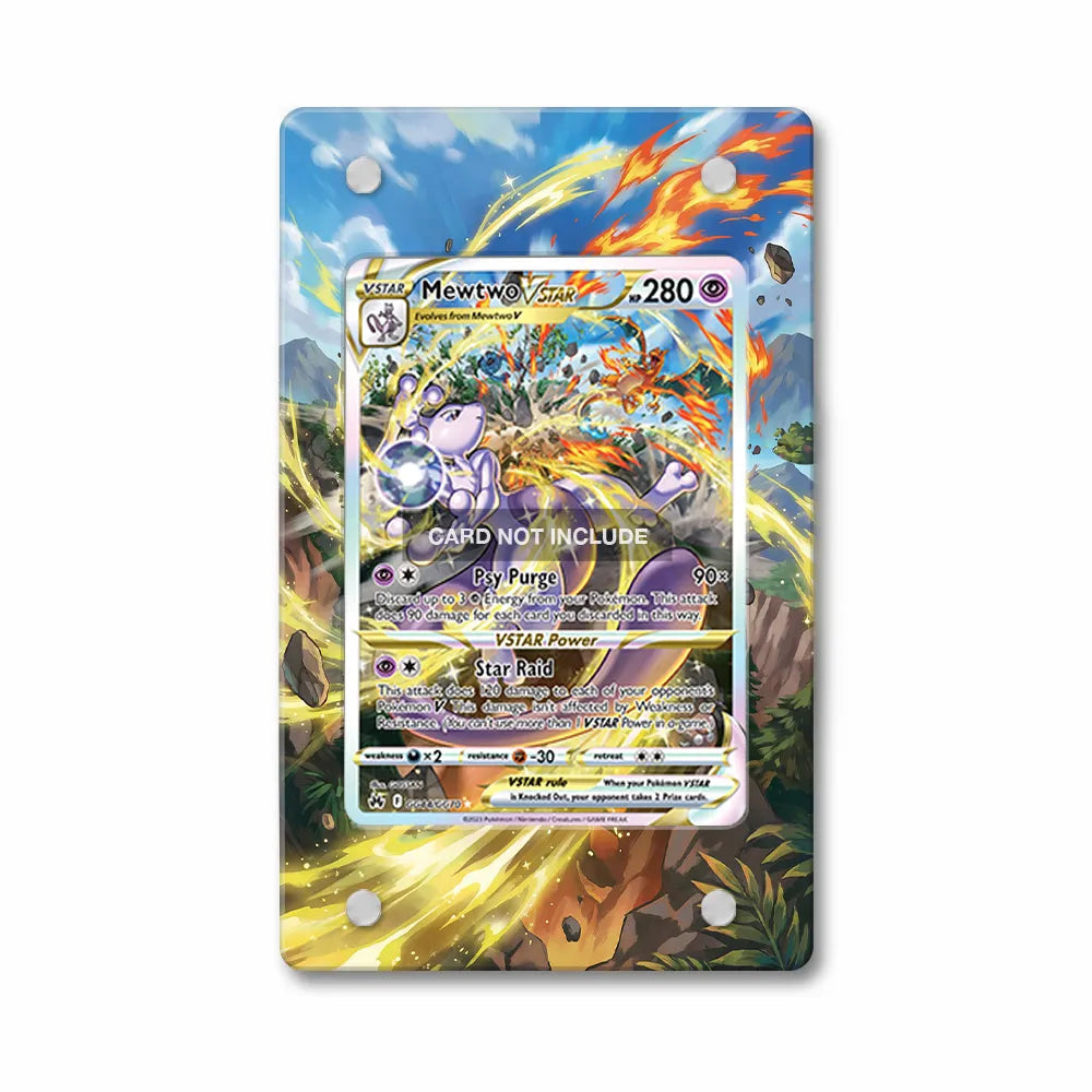 Mewtwo VSTAR GG44 SAR SIR Crown Zenith Extended Art Display Cases - PSA Graded Guard Case - Front View