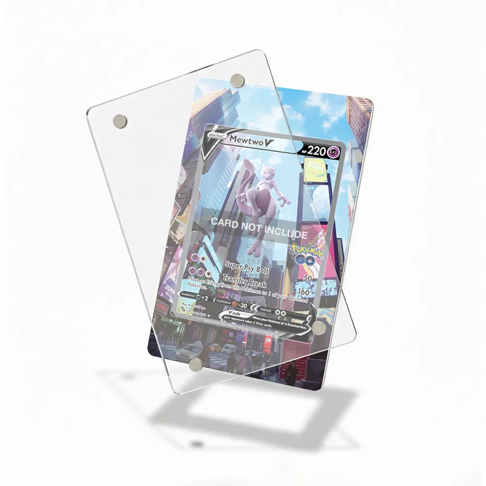 Mewtwo V 72-78 SIR SAR Pokémon GO Alternate Art Extended Art Display Cases - Magnetic Case - Detail View