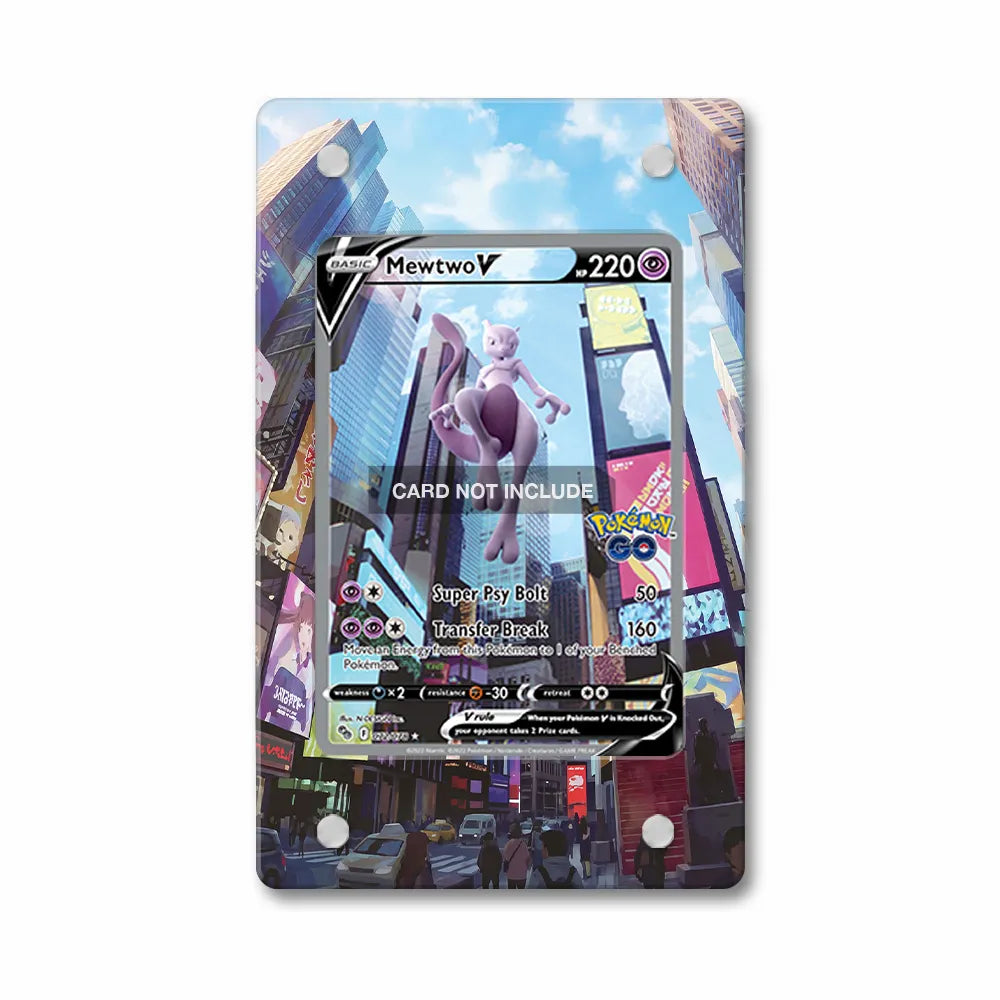Mewtwo V 72-78 SIR SAR Pokémon GO Alternate Art Extended Art Display Cases - Magnetic Case - Front View
