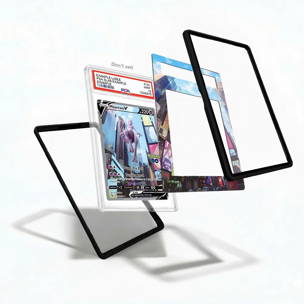 Mewtwo V 72-78 SIR SAR Pokémon GO Alternate Art Extended Art Display Cases - PSA Slab Case - Detail View