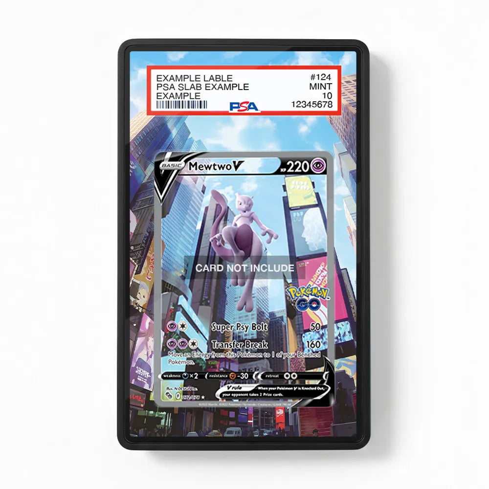 Mewtwo V 72-78 SIR SAR Pokémon GO Alternate Art Extended Art Display Cases - PSA Slab Case - Front View