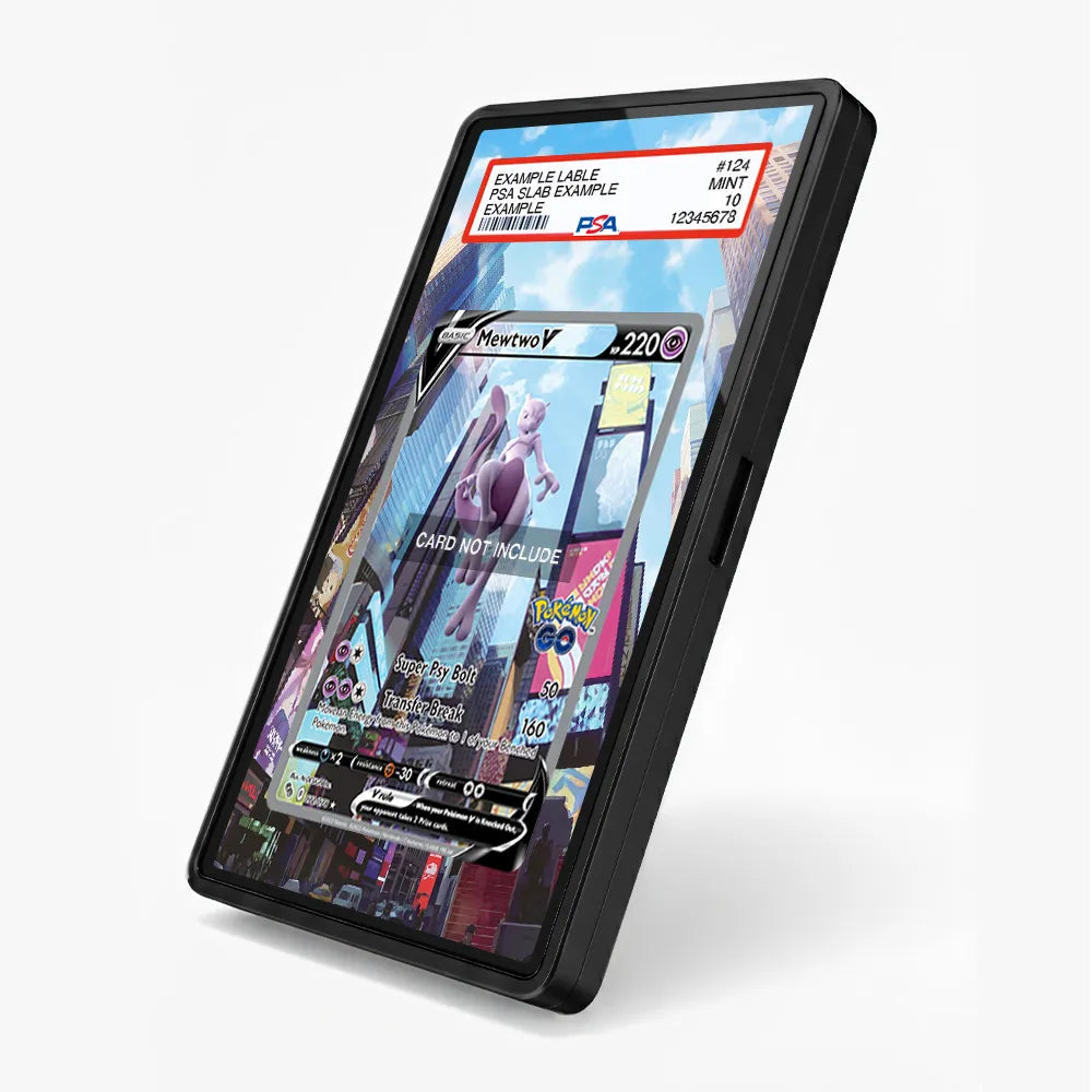 Mewtwo V 72-78 SIR SAR Pokémon GO Alternate Art Extended Art Display Cases - PSA Slab Case - Side View