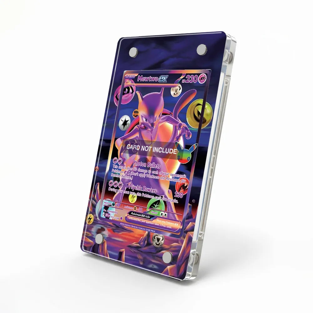 Mewtwo ex 157-128 UR 30C 30th Anniversary Extended Art Display Cases - Magnetic Case - Side View