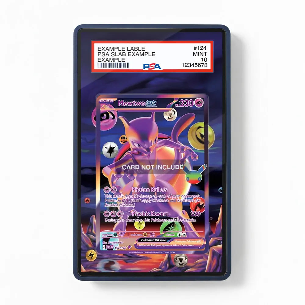 Mewtwo ex 157-128 UR 30C 30th Anniversary Extended Art Display Cases - PSA Slab Case - Front View