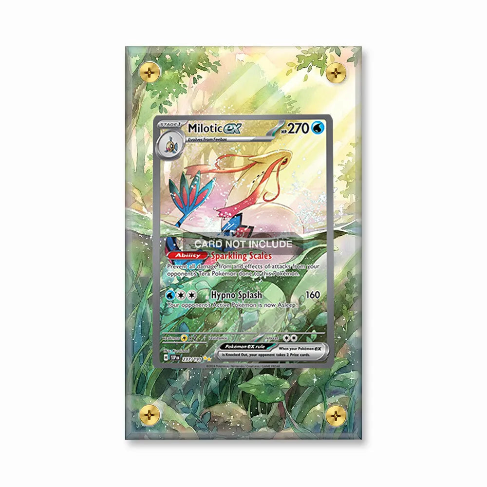 Milotic ex 237-191 SIR SAR Surging Sparks Extended Art Display Cases - Screws Case - Front View