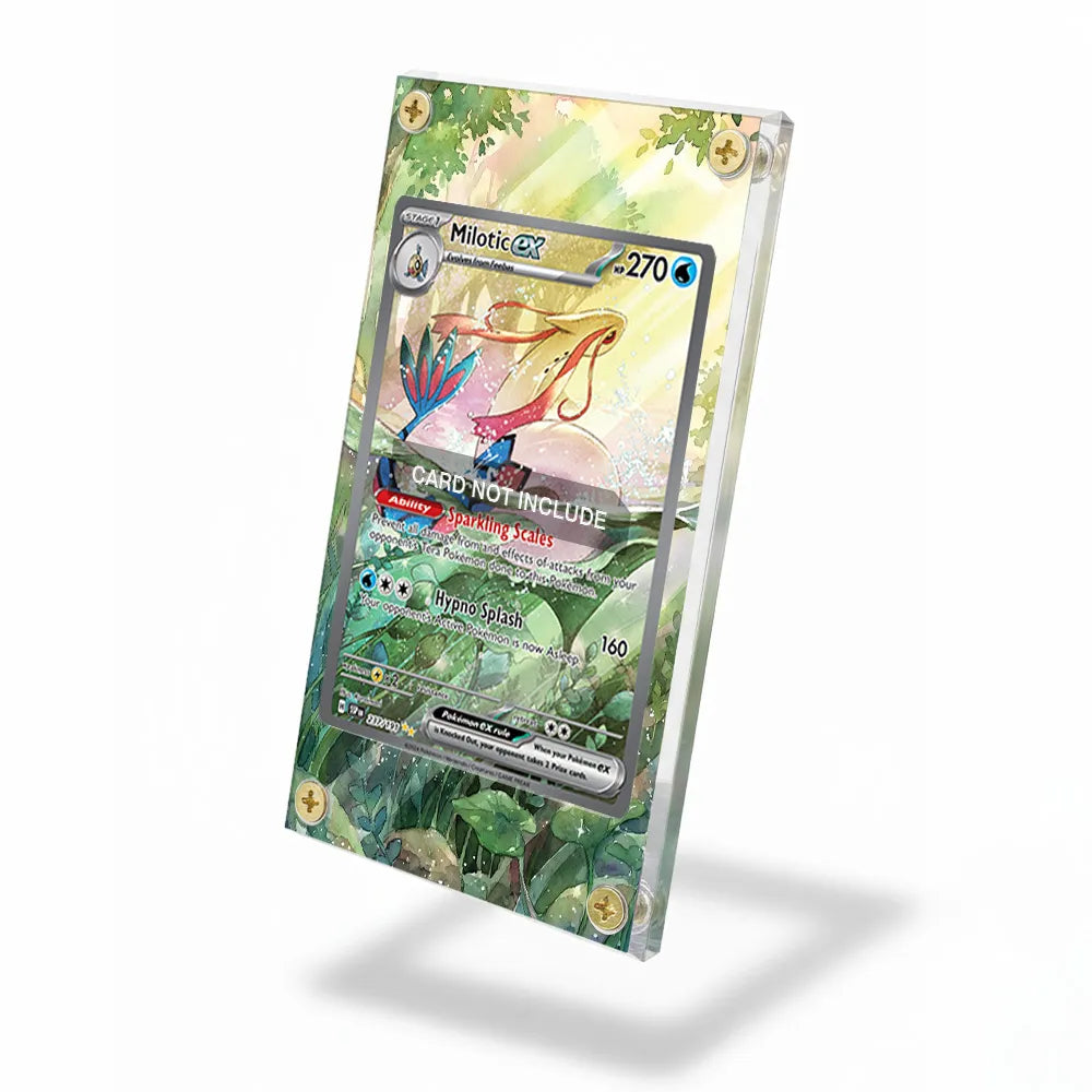 Milotic ex 237-191 SIR SAR Surging Sparks Extended Art Display Cases - Screws Case - Side View