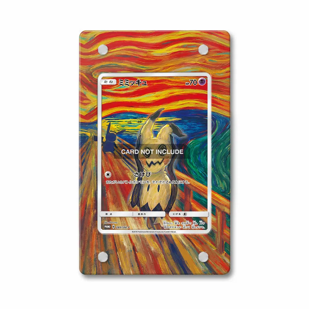 Mimikyu 289 SM-P Munch Scream Promo JP Extended Art Display Cases - Magnetic Case - Front View