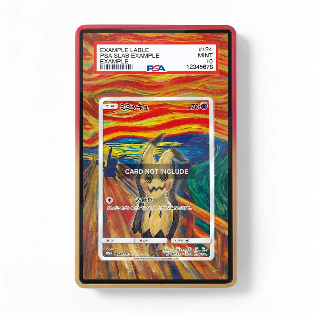 Mimikyu 289 SM-P Munch Scream Promo JP Extended Art Display Cases - PSA Slab Case - Front View