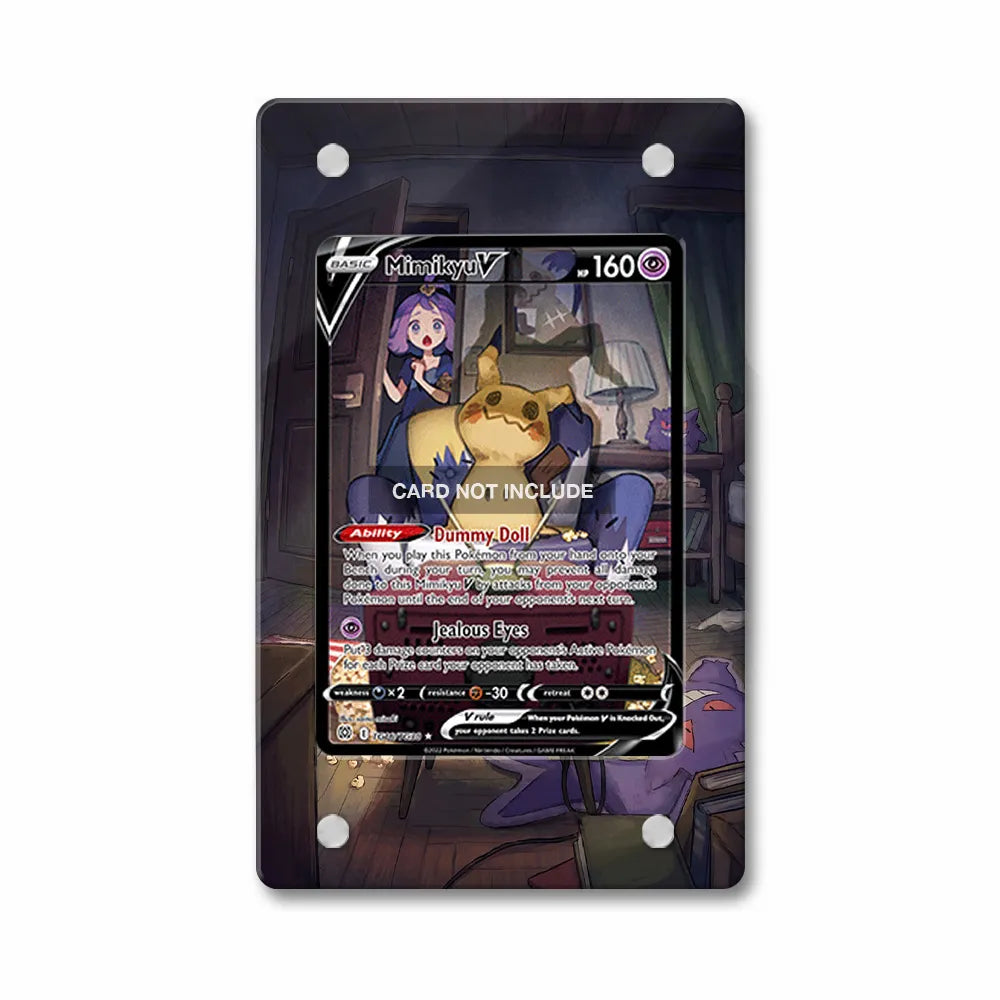 Mimikyu V TG16 Trainer Gallery Brilliant Stars Extended Art Display Cases - PSA Graded Guard Case - Front View