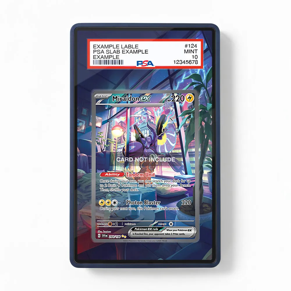 Miraidon ex 244-198 SIR SAR Scarlet Violet Base Set Extended Art Display Cases - PSA Slab Case - Front View