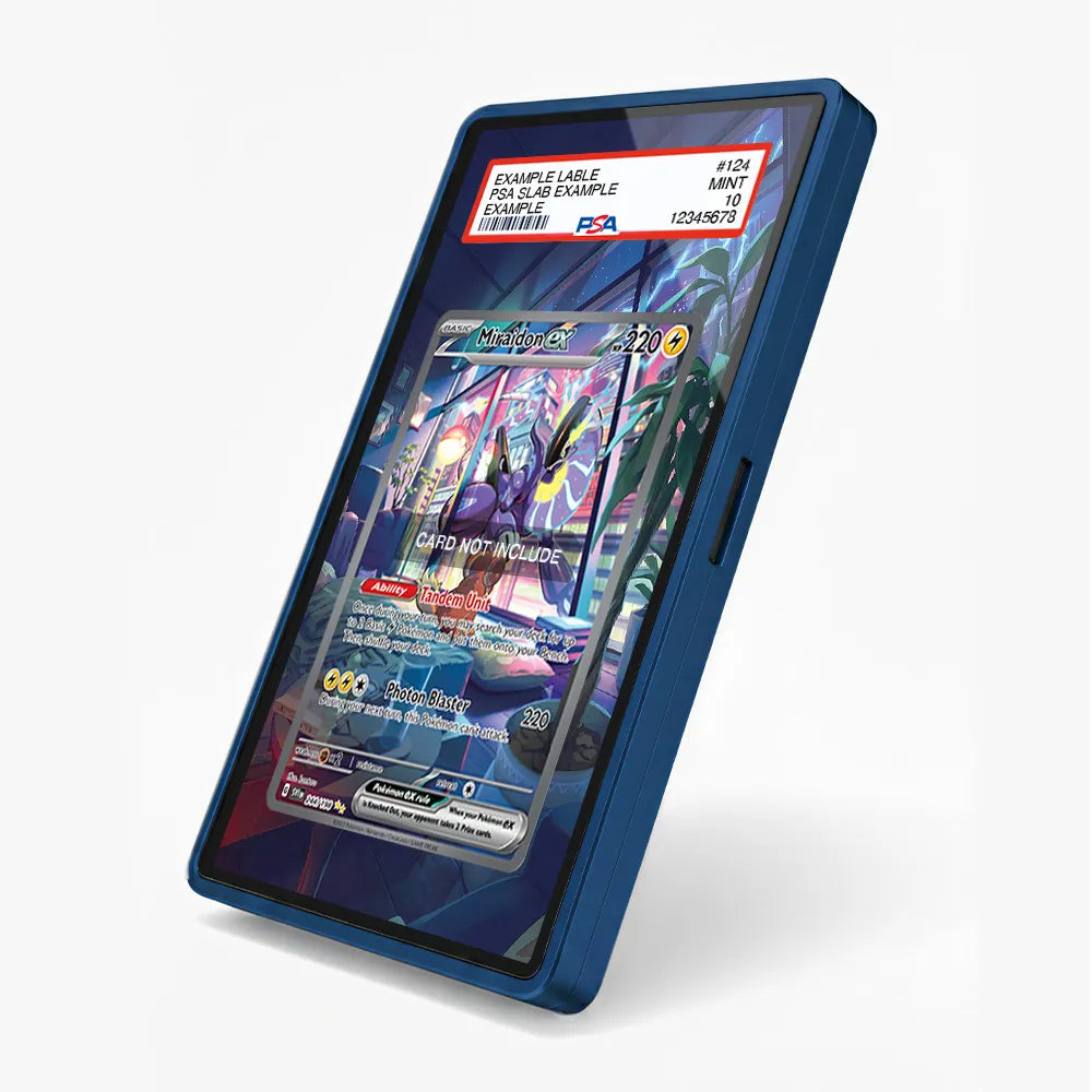 Miraidon ex 244-198 SIR SAR Scarlet Violet Base Set Extended Art Display Cases - PSA Slab Case - Side View