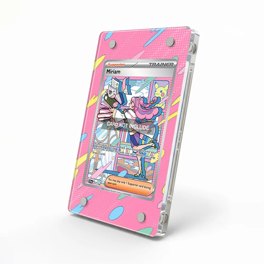 Miriam 251-198 SIR SAR Scarlet Violet Base Set Extended Art Display Cases - Magnetic Case - Side View