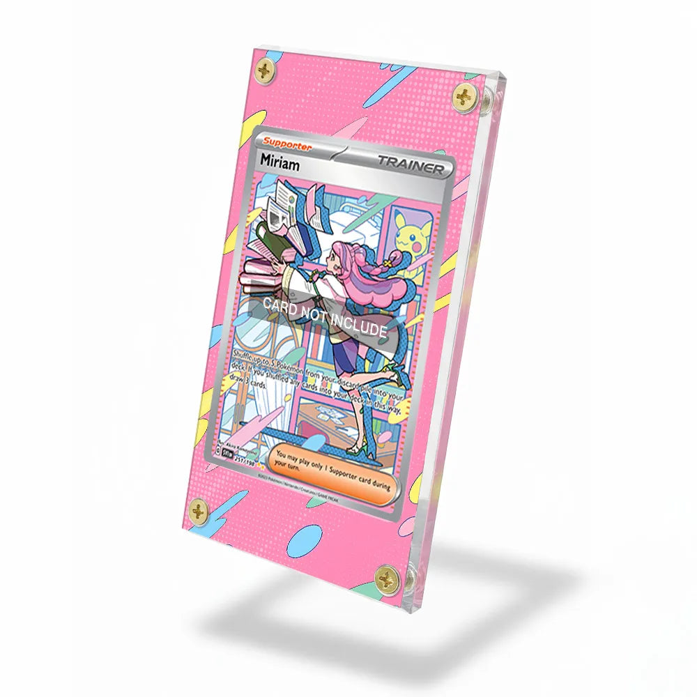 Miriam 251-198 SIR SAR Scarlet & Violet Base Set Extended Art Display Cases - Screws Case - Side View