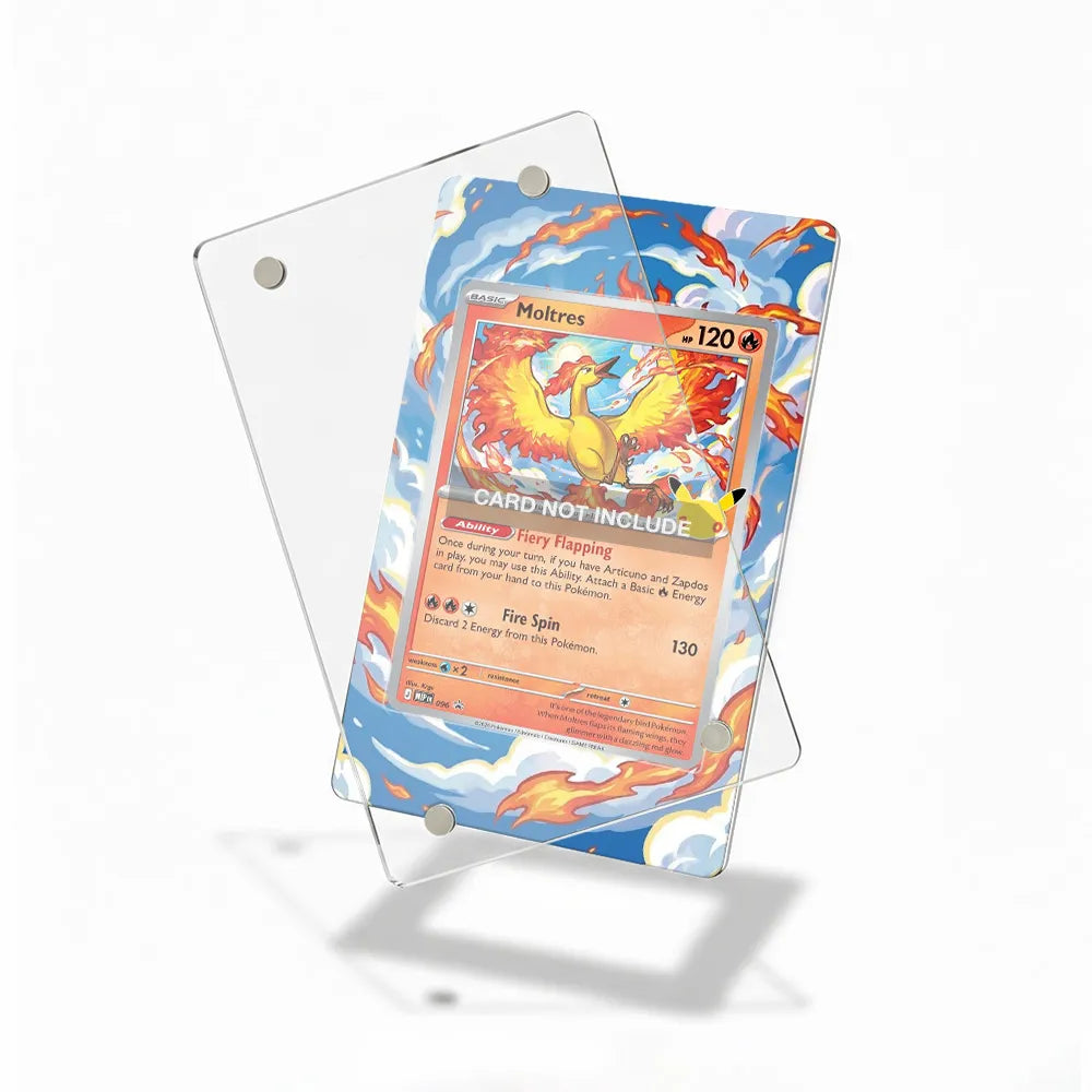 Moltres 096 Promo MEP 30th Anniversary Extended Art Display Cases - Magnetic Case - Detail View