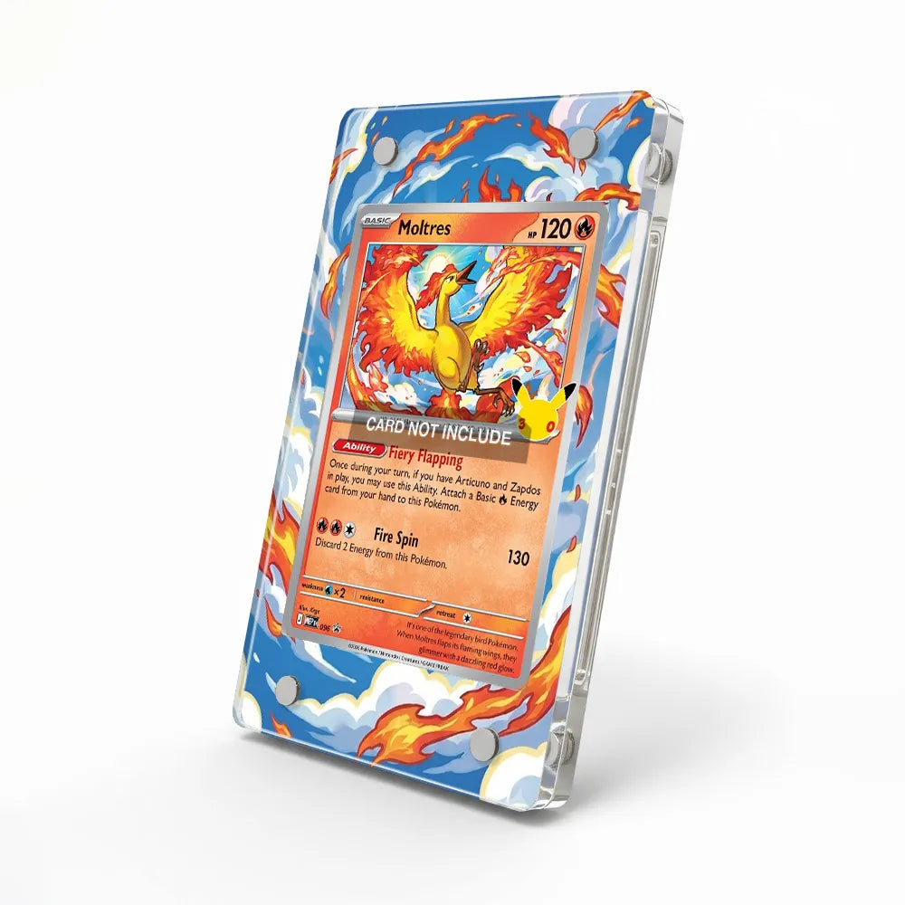 Moltres 096 Promo MEP 30th Anniversary Extended Art Display Cases - Magnetic Case - Side View