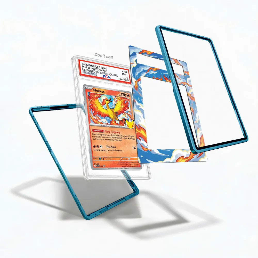 Moltres 096 Promo MEP 30th Anniversary Extended Art Display Cases - PSA Slab Case - Detail View