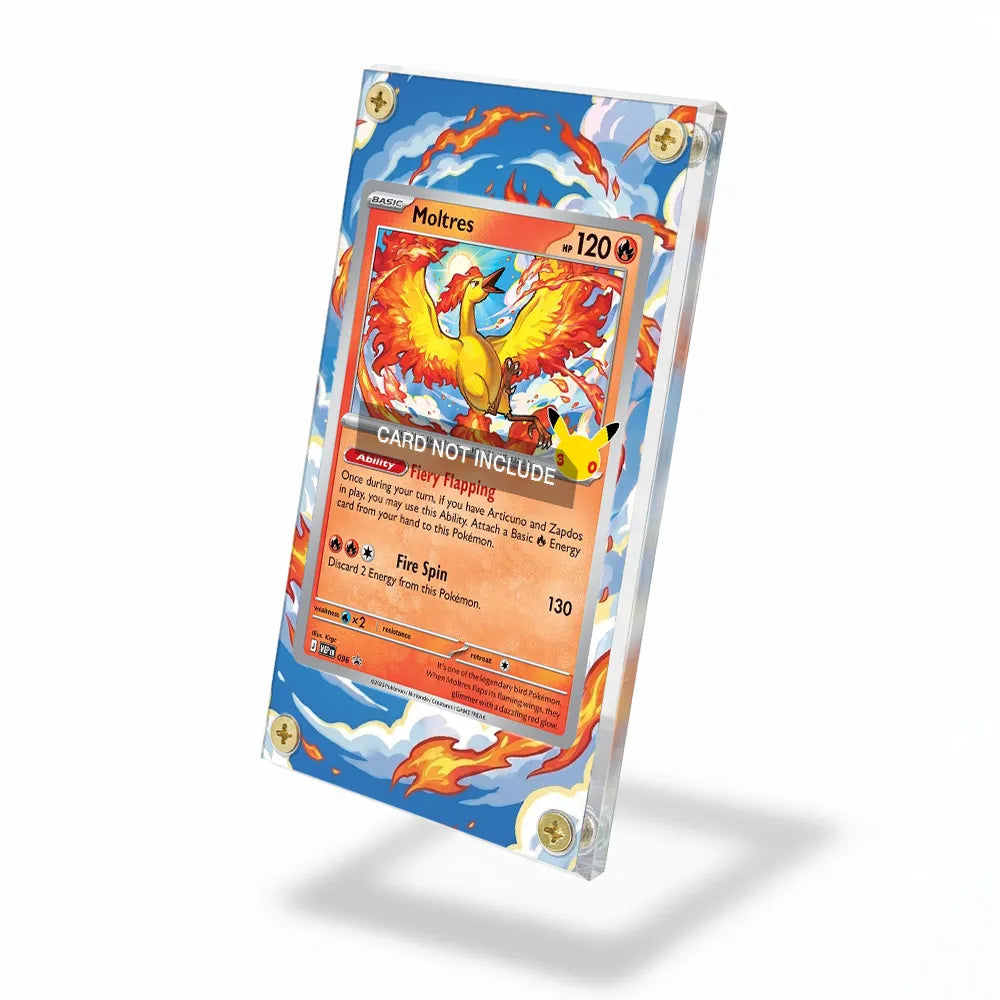 Moltres 096 Promo MEP 30th Anniversary Extended Art Display Cases - Screws Case - Side View