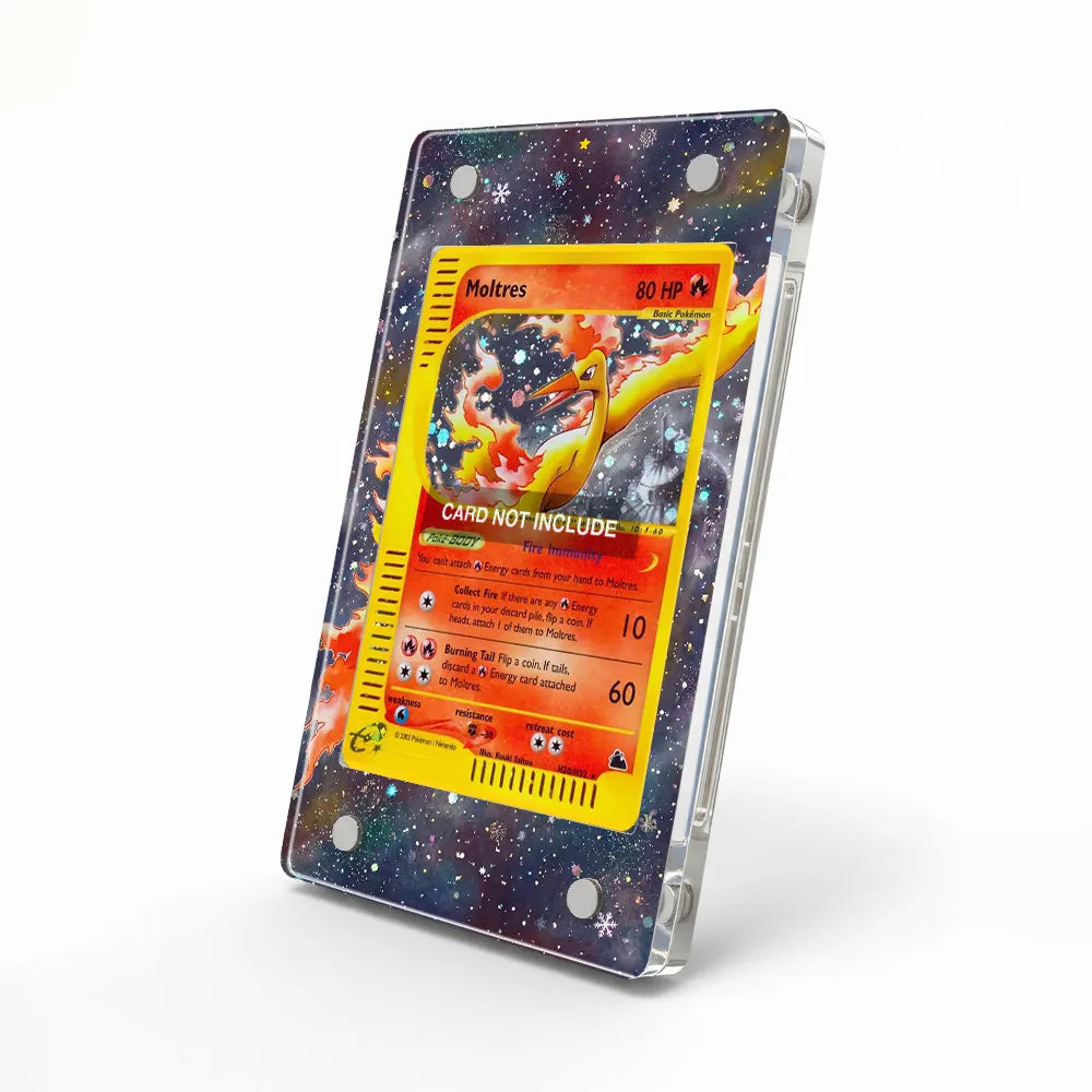 Moltres H20-H32 Skyridge Holo Extended Art Display Cases - Magnetic Case - Side View