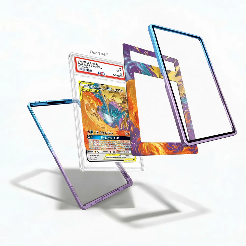 Moltres & Zapdos & Articuno 044-068 GX IR Sky Legends Extended Art Display Cases - PSA Slab Case - Detail View